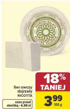 Carrefour Ser owczy dojrzały RICOTTA oferta