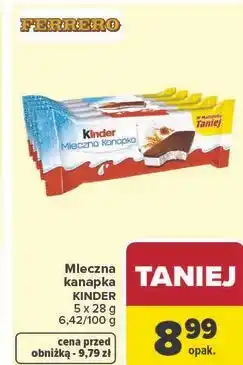 Carrefour Mleczna kanapka KINDER oferta