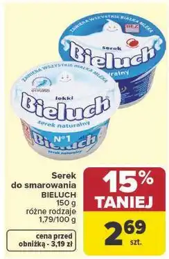 Carrefour Serek do smarowania BIELUCH 150 g różne rodzaje oferta