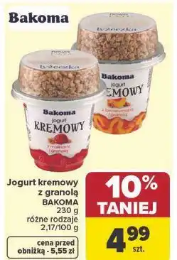 Carrefour Jogurt kremowy z granolą BAKOMA oferta