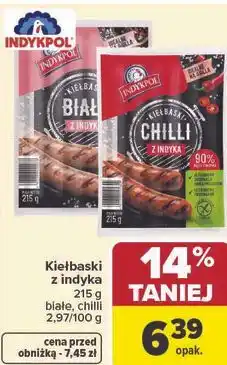 Carrefour Kiełbaski z indyka INDYKPOL oferta
