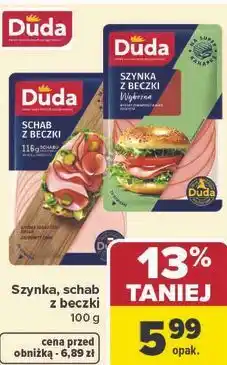 Carrefour Szynka, schab z beczki Duda oferta