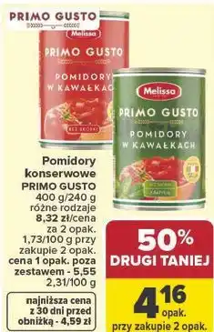 Carrefour Pomidory konserwowe PRIMO GUSTO różne rodzaje oferta