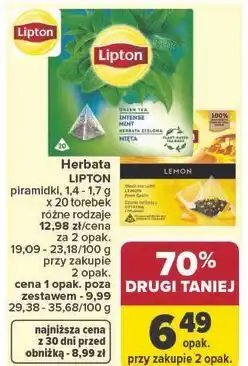 Carrefour Herbata LIPTON piramidki oferta