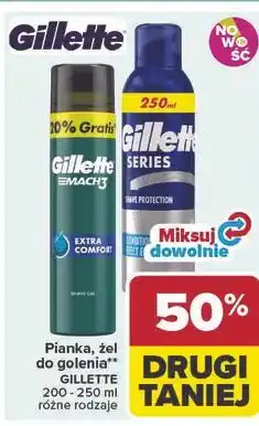Carrefour Pianka, żel do golenia** GILLETTE 200 - 250 ml różne rodzaje oferta