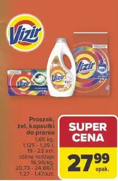 Carrefour Proszek, żel, kapsułki do prania VIZIR oferta