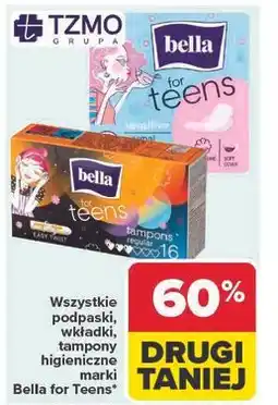 Carrefour Wszystkie podpaski, wkładki, tampony higieniczne marki Bella for Teens oferta