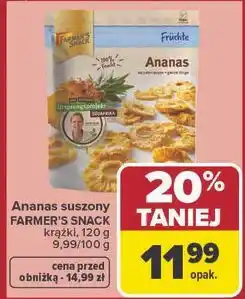Carrefour Ananas suszony FARMER'S SNACK krążki oferta