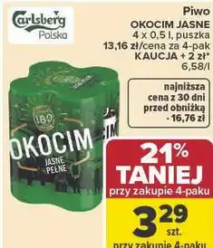 Carrefour Piwo OKOCIM JASNE PEŁNE oferta