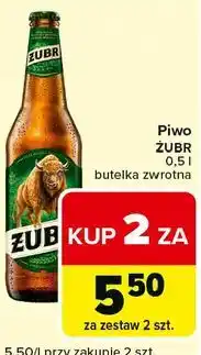 Carrefour Express Piwo ŻUBR 0,5 l butelka zwrotna oferta