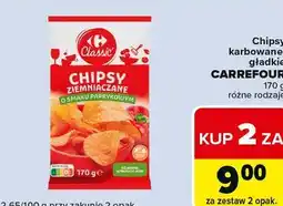 Carrefour Express Chipsy karbowane, gładkie CARREFOUR oferta