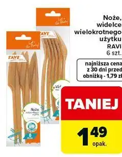 Carrefour Express Noże, widelce wielokrotnego użytku RAVI 6 szt oferta