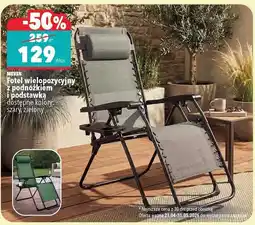 Biedronka Fotel wielopozycyjny z podnóżkiem i podstawką dostępne kolory: szary, zielony oferta