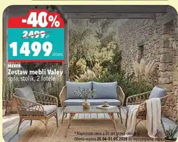 Biedronka Zestaw mebli Valey sofa, stolik, 2 fotele oferta