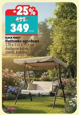 Biedronka Huśtawka ogrodowa 170 x 110 x 153 cm dostępne kolory: czarna, beżowa oferta