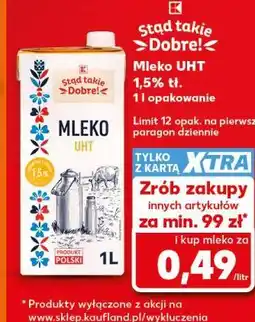 Kaufland Mleko UHT 1,5% tł oferta
