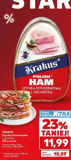 Kaufland Szynka konserwowa z galaretką 455 g puszka oferta