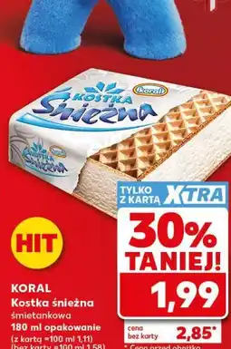 Kaufland KORAL Kostka śnieżna śmietankowa 180 ml opakowanie oferta