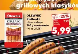 Kaufland OLEWNIK Kiełbaski różne rodzaje 200 g opakowanie oferta