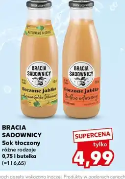 Kaufland Sok tłoczony BRACIA SADOWNICY różne rodzaje 0,75 l butelka oferta
