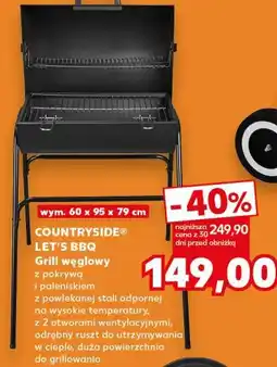 Kaufland COUNTRYSIDE LET'S BBQ Grill węglowy z pokrywą i paleniskiem oferta