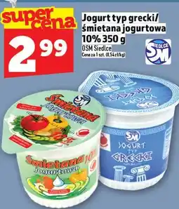Topaz Śmietana jogurtowa OSM Siedlce 10% oferta