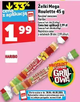Topaz Żelki Mega Roulette kwaśne owocowe Haribo oferta