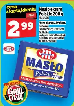 Topaz Masło ekstra Polskie Mlekovita bez dodatków oferta