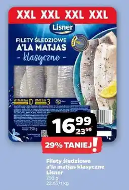 Netto Filety śledziowe a'la matjas klasyczne XXL Lisner oferta