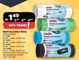 Netto Worki na śmieci Shine 120l wiązane oferta