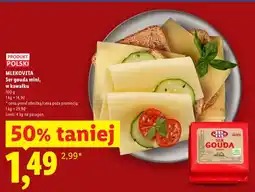Lidl Ser gouda mini w kawałku Mlekovita oferta