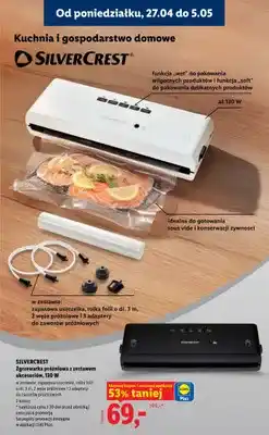 Lidl Zgrzewarka próżniowa SilverCrest z zestawem akcesoriów 130W oferta