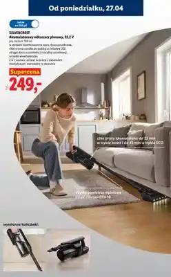 Lidl Akumulatorowy odkurzacz pionowy Silvercrest 22,2V oferta