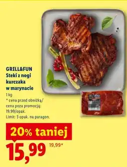Lidl Steki z nogi kurczaka w marynacie Grill&Fun oferta