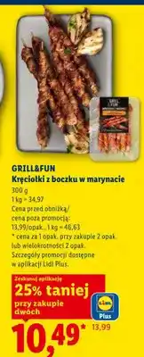 Lidl Kręciołki z boczku w marynacie Grill&Fun oferta