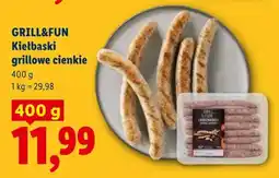 Lidl Kiełbaski grillowe cienkie Grill&Fun oferta