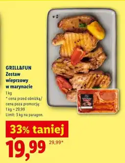 Lidl Zestaw wieprzowy w marynacie Grill&Fun oferta