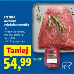 Lidl Wołowina polędwica cygańska Rzeźnik oferta
