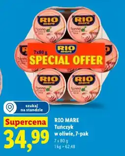 Lidl Tuńczyk w oliwie 7-pak Rio Mare oferta