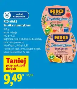 Lidl Sałatka z tuńczykiem Rio Mare Insalatissime oferta
