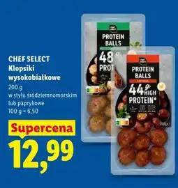 Lidl Klopsiki wysokobiałkowe Chef Select paprykowe oferta