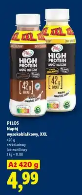 Lidl Napój mleczny wysokobiałkowy XXL Pilos High Protein waniliowy oferta