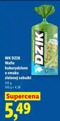 Lidl Wafle kukurydziane o smaku zielonej cebulki WK Dzik oferta