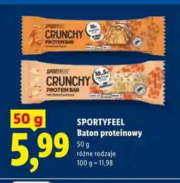 Lidl Baton proteinowy Crunchy Sportyfeel oferta