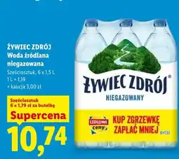 Lidl Woda źródlana niegazowana Żywiec Zdrój oferta