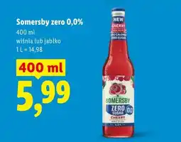 Lidl Piwo bezalkoholowe Somersby Zero 0,0% wiśnia oferta