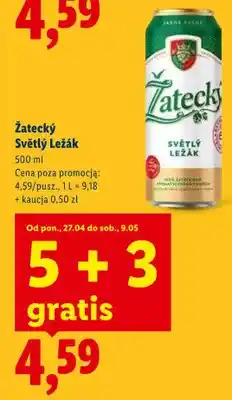 Lidl Piwo Żatecký Světlý Ležák oferta