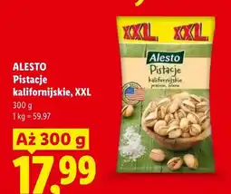 Lidl Pistacje kalifornijskie Alesto XXL oferta