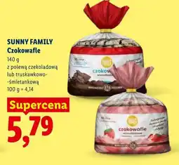 Lidl Czokowafle Sunny Family z polewą truskawkowo-śmietankową oferta