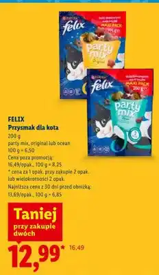 Lidl Przysmak dla kota Felix Party Mix Ocean oferta